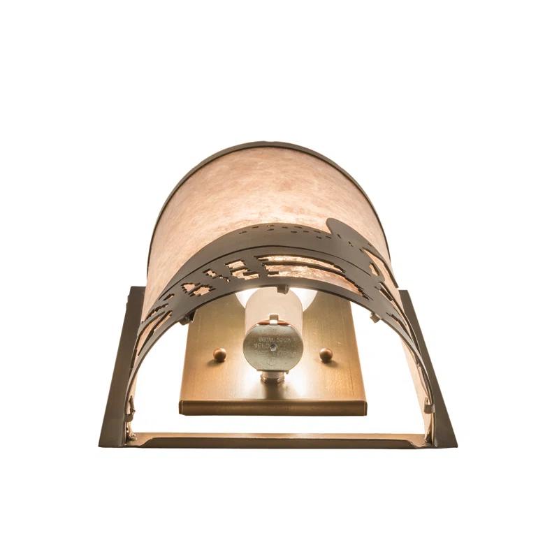 Rustic Lodge Copper Flush Mounted Sconce