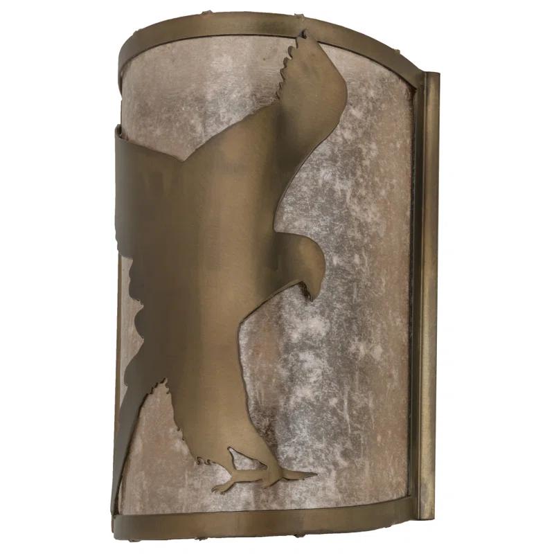 Meyda Lighting Rustic Lodge Copper Flush Mounted Sconce