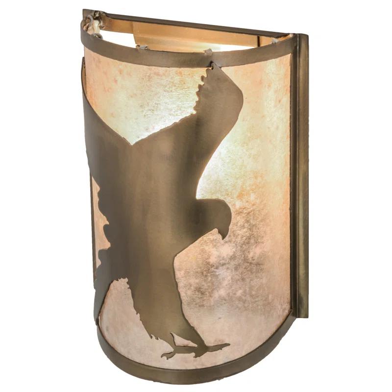 Meyda Lighting Rustic Lodge Copper Flush Mounted Sconce
