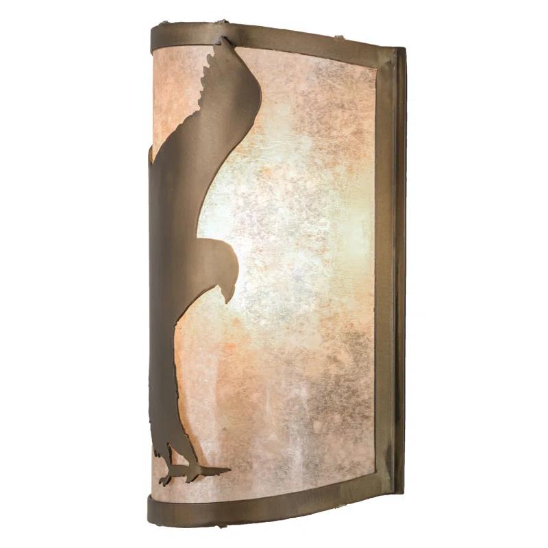 Meyda Lighting Rustic Lodge Copper Flush Mounted Sconce