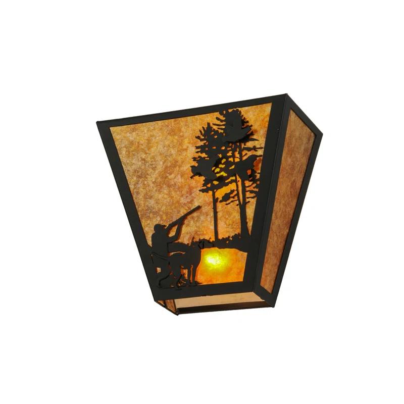 Rustic Lodge Flush Mounted Sconce