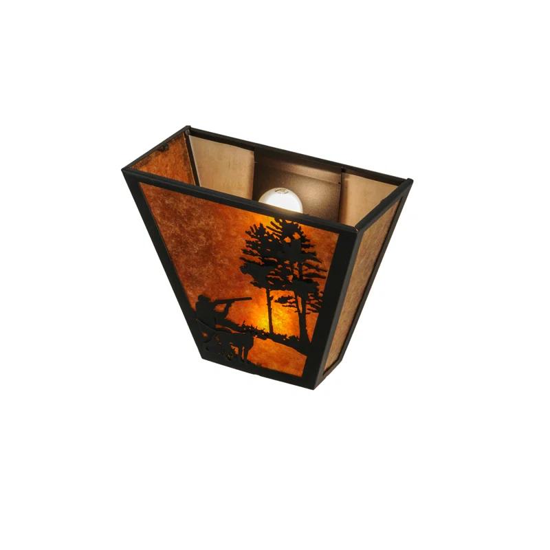 Rustic Lodge Flush Mounted Sconce