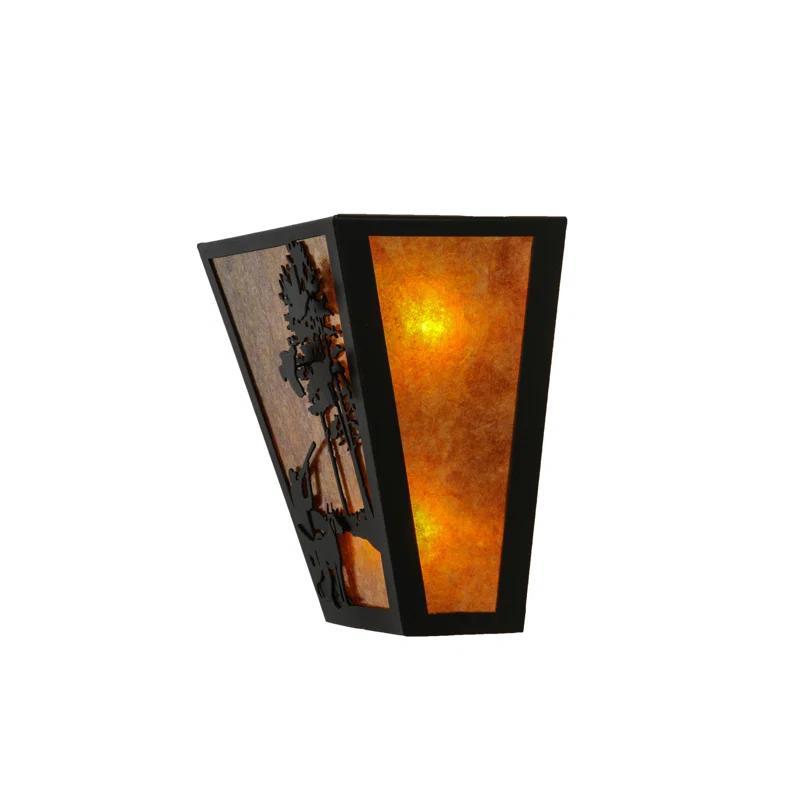 Rustic Lodge Flush Mounted Sconce