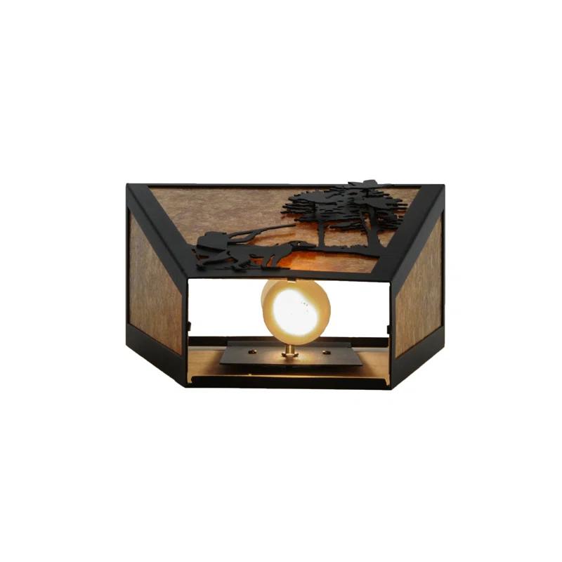 Rustic Lodge Flush Mounted Sconce