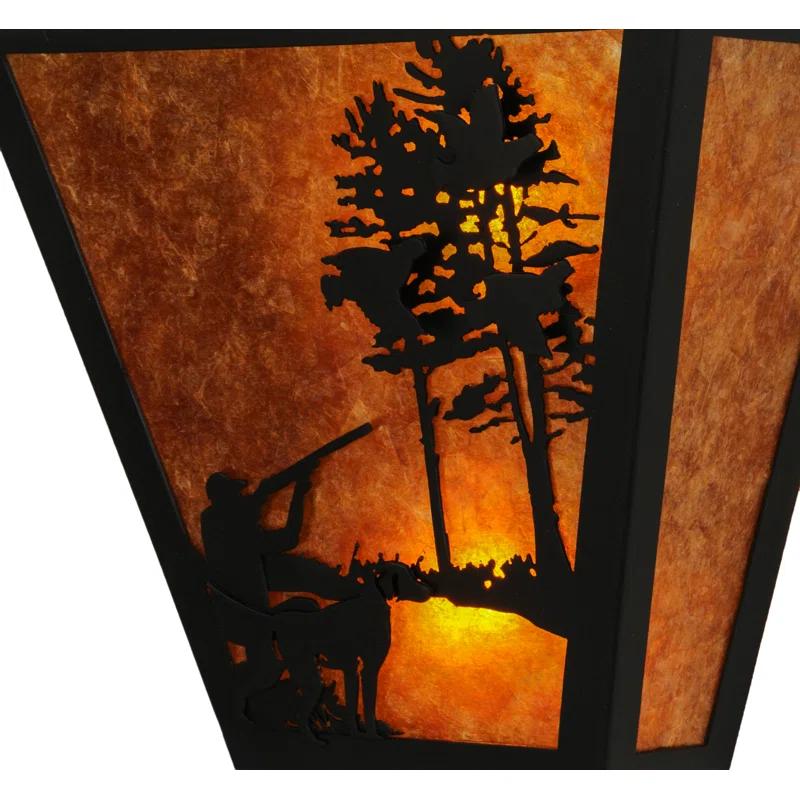 Rustic Lodge Flush Mounted Sconce