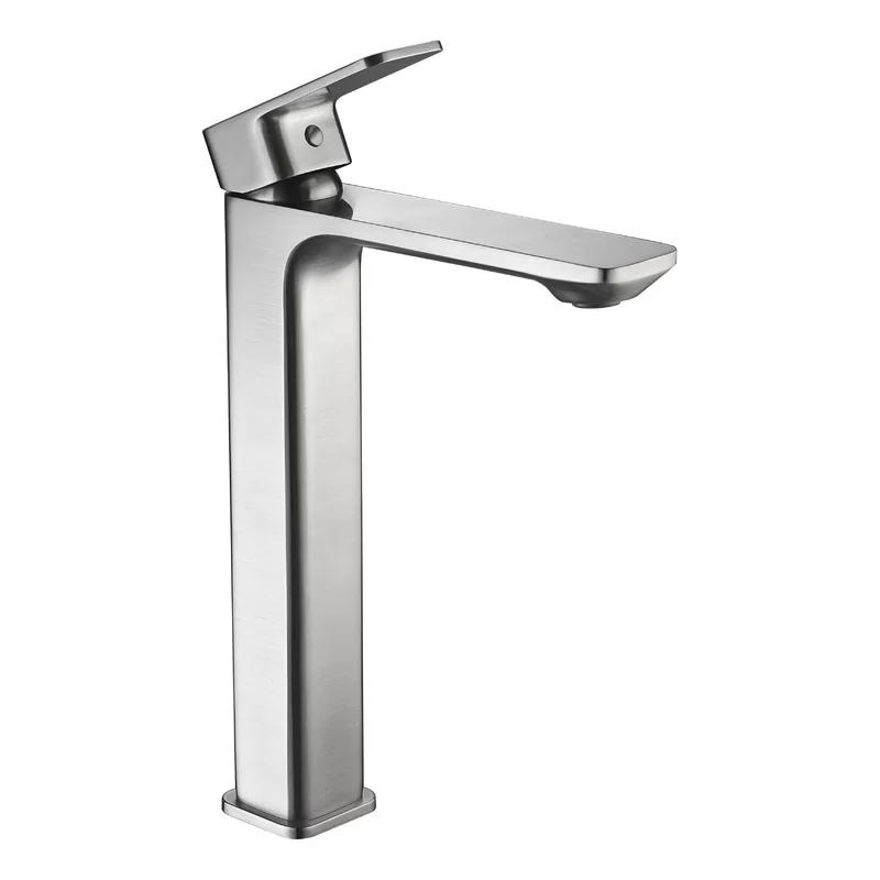 Vibra Minimalist Single-Handle Bathroom Sink Faucet in Brushed Nickel
