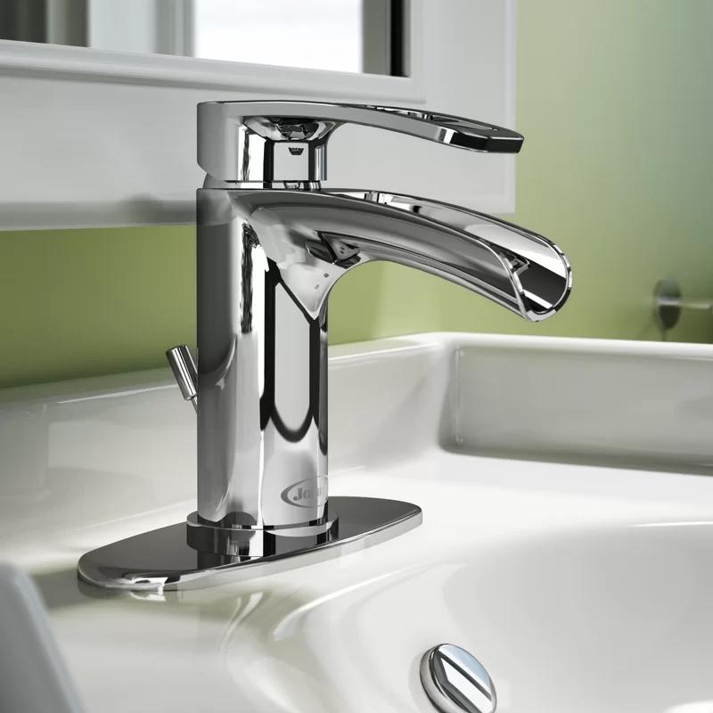 Bretton Waterfall Chrome Bathroom Faucet with Sleek Design