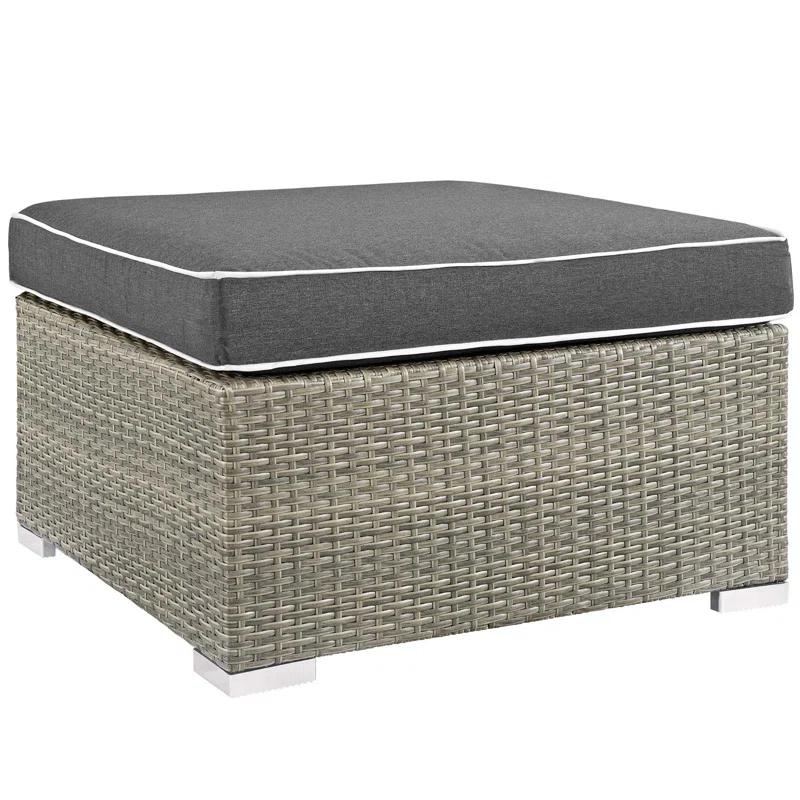 Modway Havenside Home Bocabec Fabric Outdoor Patio Ottoman