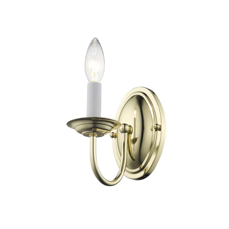 Elegant Brass & Bronze Dimmable Wall Sconce, 7" Height