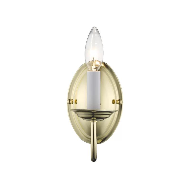 Elegant Brass & Bronze Dimmable Wall Sconce, 7" Height