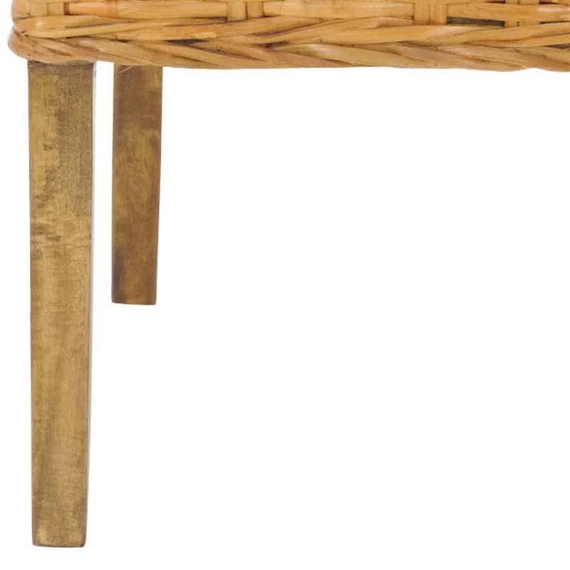 Parsons Transitional Honey Oak Cane Side Chair