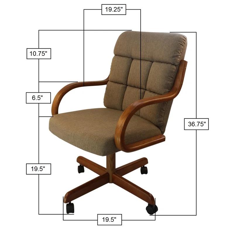 Caster Chair Company Camile Swivel & Tilt Caster Dining Arm Chair