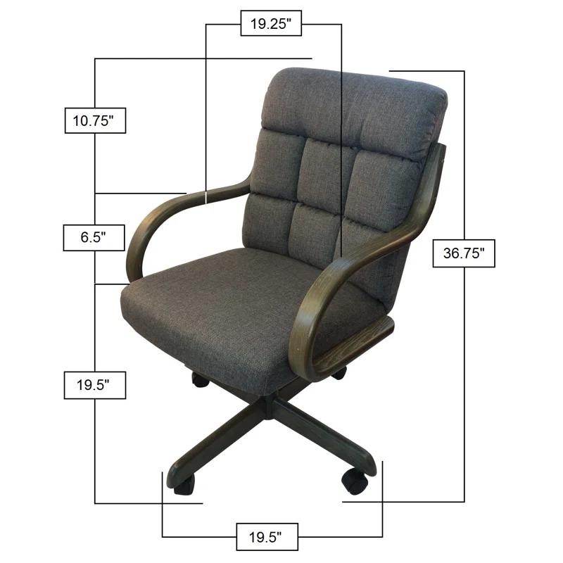 Caster Chair Company Camile Swivel & Tilt Caster Dining Arm Chair