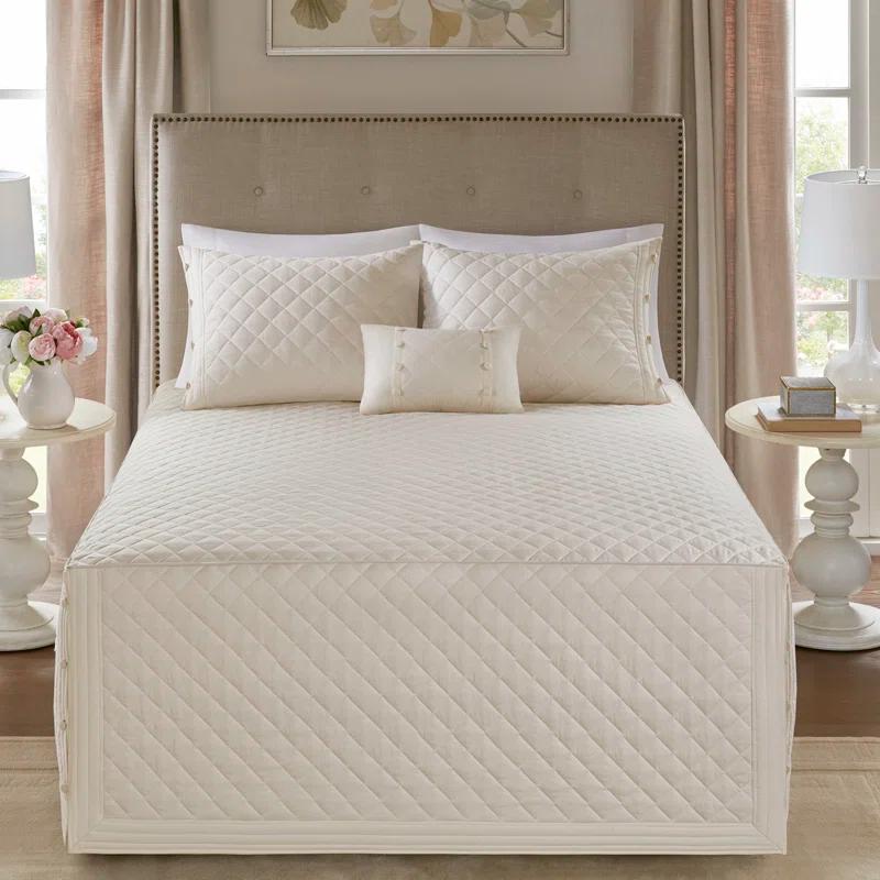 Breanna Cotton Modern & Contemporary 4 Piece Quilt Set