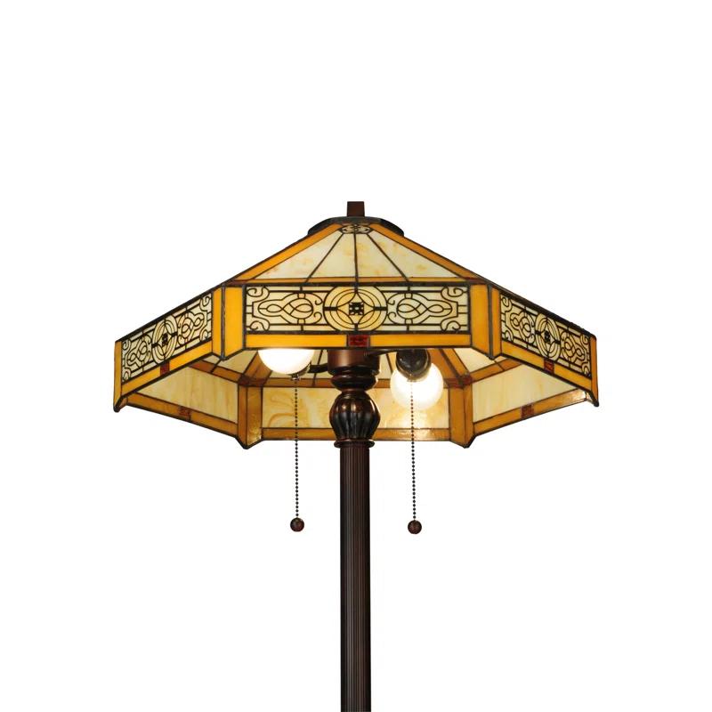 Meyda Lighting Meyda Tiffany & Stained Glass 62'' Mahogany Bronze Traditional Floor Lamp