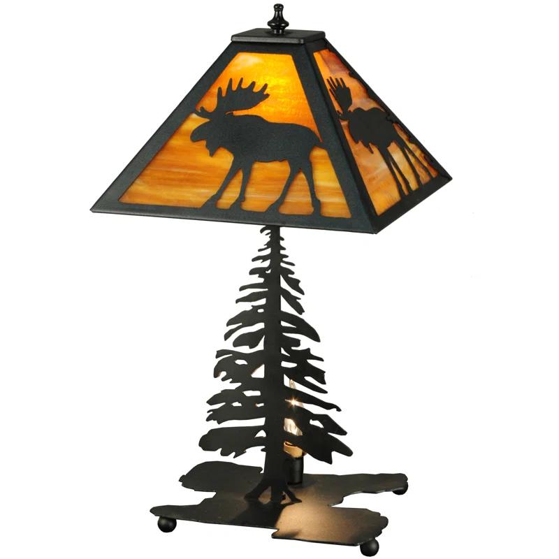 Meyda Lighting Lone Moose Metal Novelty Lamp