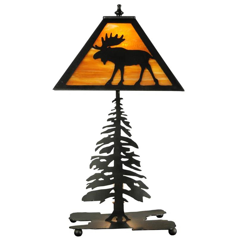 Meyda Lighting Lone Moose Metal Novelty Lamp