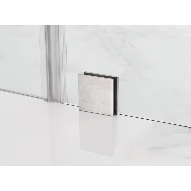 Nautis 72" H Hinged Frameless Shower Door