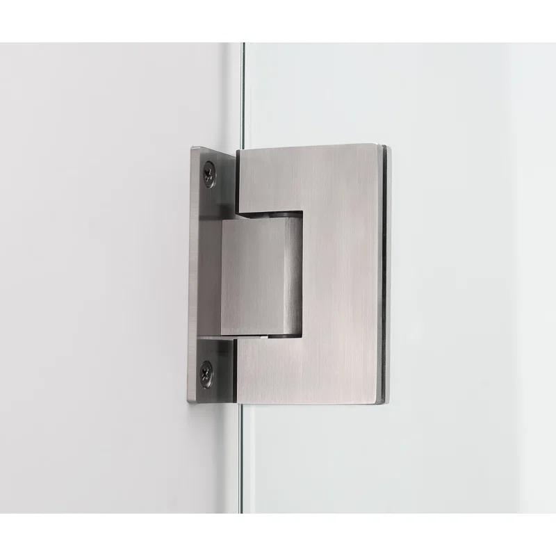 Nautis 72" H Hinged Frameless Shower Door