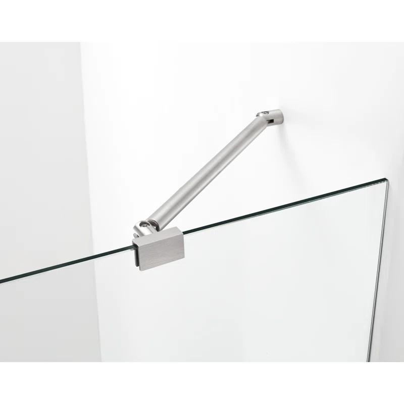 Nautis 72" H Hinged Frameless Shower Door