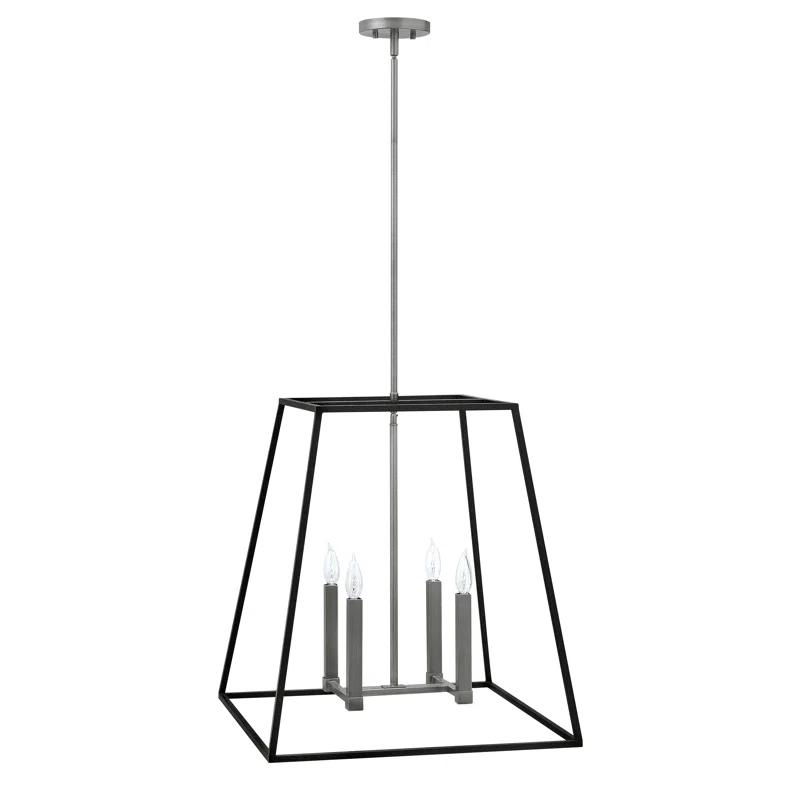 3336BZ-Hinkley Lighting-Fulton - 4 Light Large Open Frame Foyer in Transitional-Industrial Style - 22 Inches Wide by 24.5 Inches High-Bronze Finish