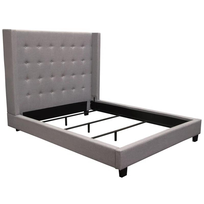 Madison Ave Upholstered Wingback Bed