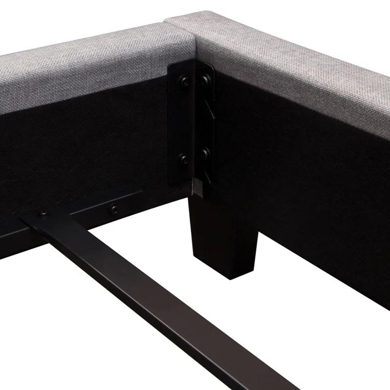 Madison Ave Upholstered Wingback Bed