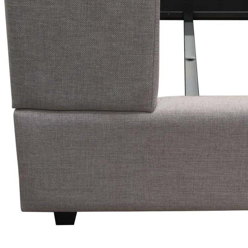 Madison Ave Upholstered Wingback Bed