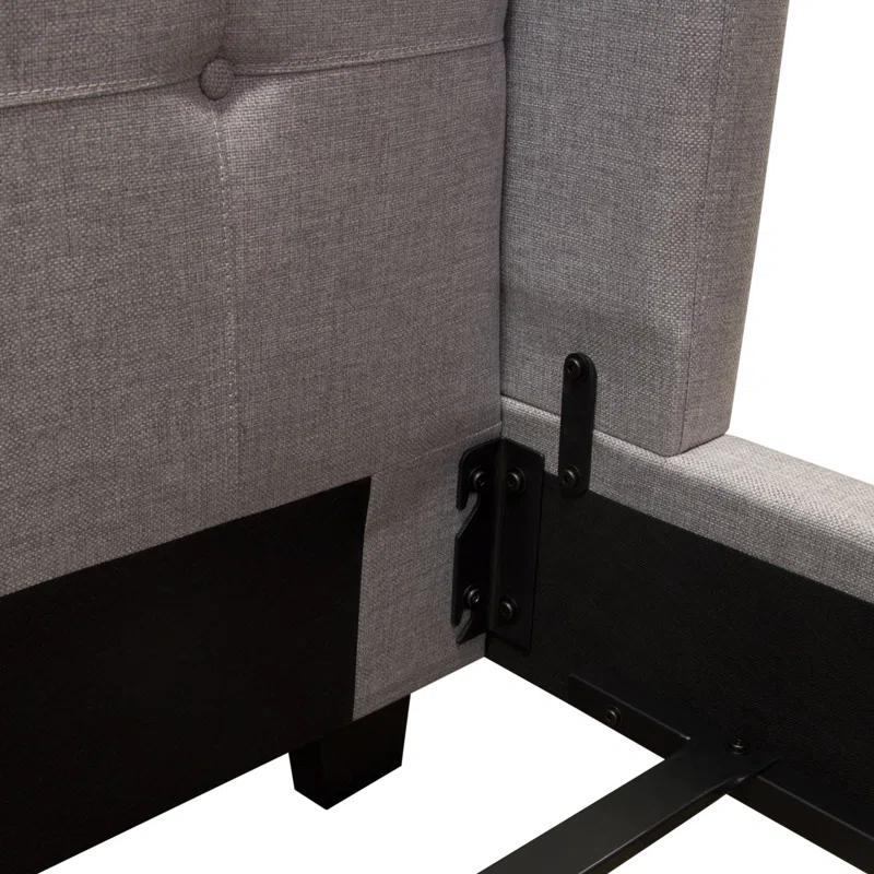Madison Ave Upholstered Wingback Bed