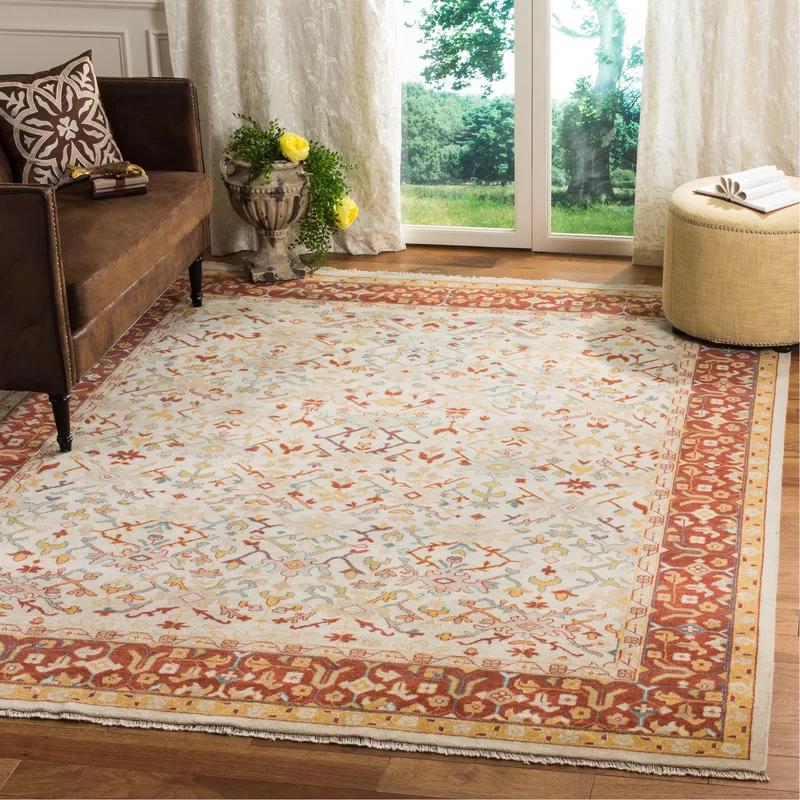 Sultanabad Ivory Classic 8' x 10' Hand-Knotted Wool Area Rug