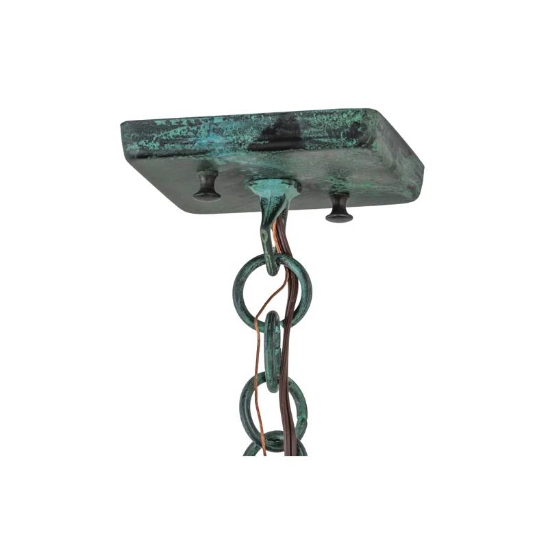 Seneca 1 - Light Verdigris Lantern Pendant