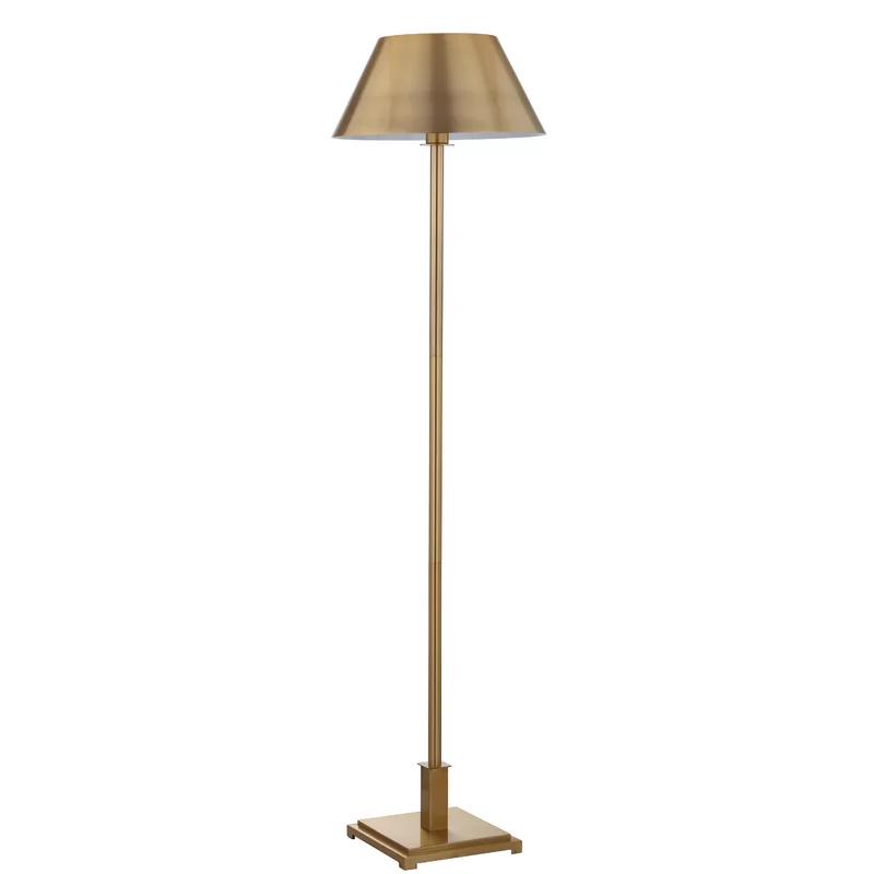 Elegant 60" Antique Brass Gold Metal LED Floor Lamp