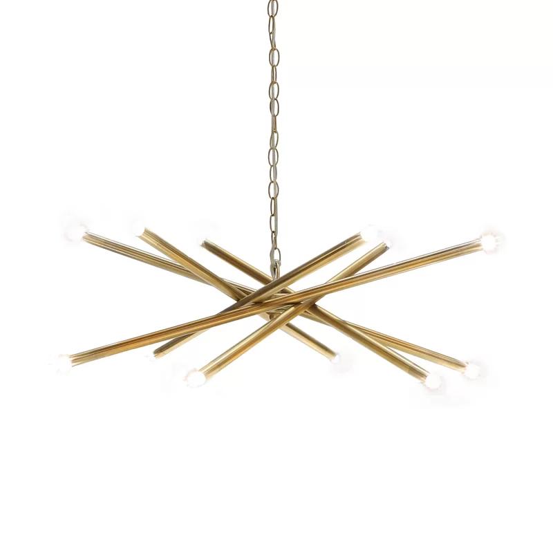 Luisa Contemporary 12-Light Brass Sputnik Chandelier