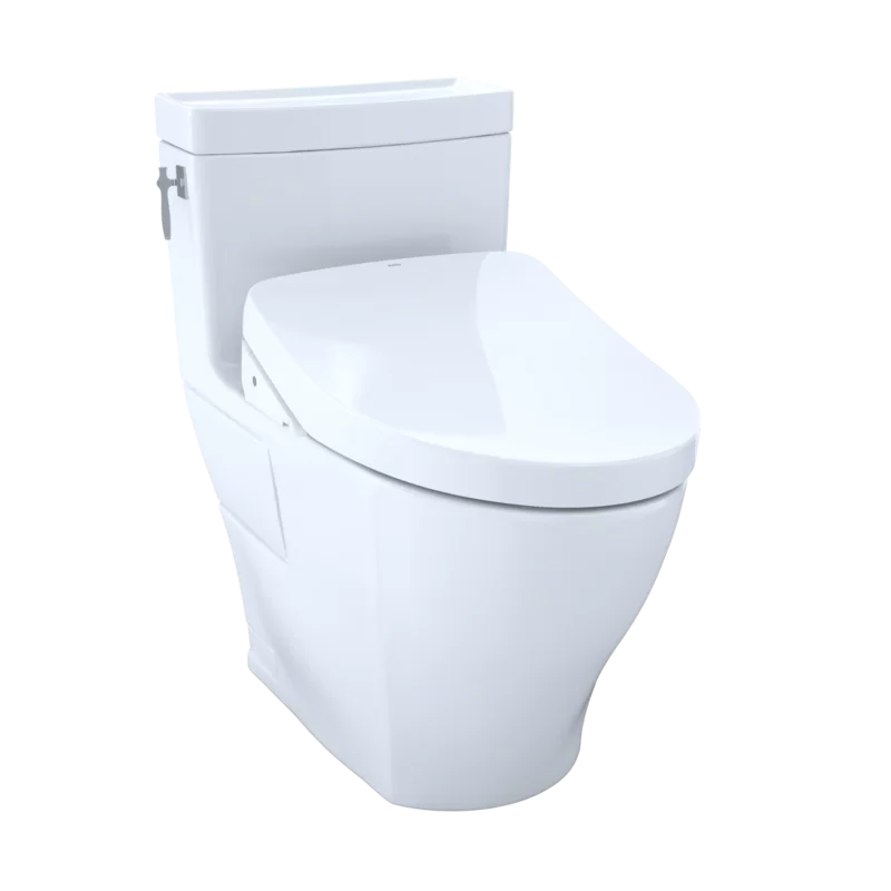 Luxury Stainless Steel 1.28 GPF Elongated High-Efficiency Toilet with Bidet