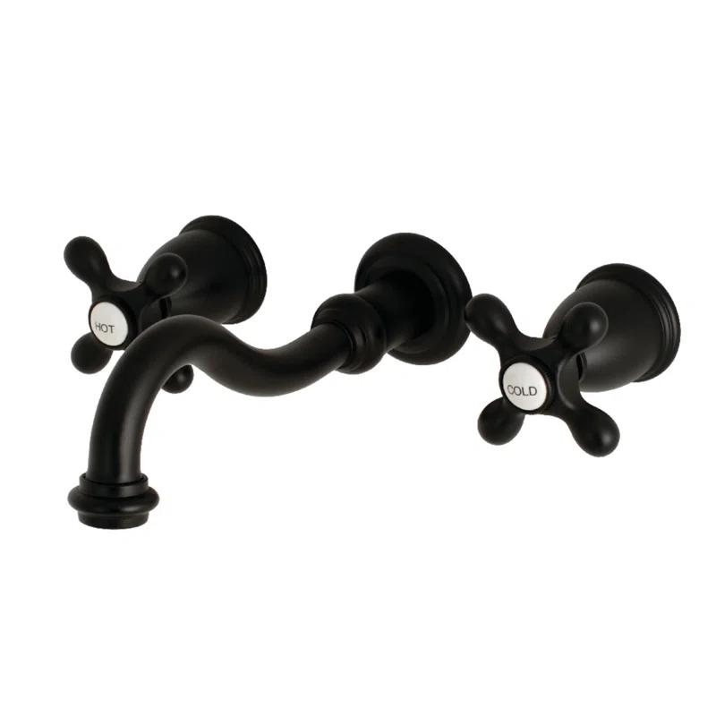 Kingston Brass Vintage Two-Handle 3-Hole Wall Mount Bathroom Faucet