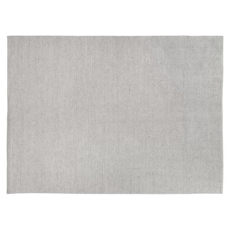 Serene Pebble Light Silver 6' x 9' Hand-Woven Wool Blend Area Rug