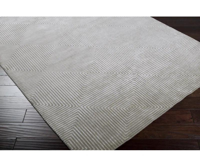 Candice Olson Rugs Luminous Blue Gray / Silver Blue Contemporary Rug