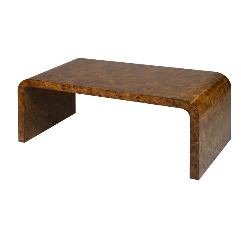 Newbury Rectangular Beige Wood Coffee Table 48"x22"