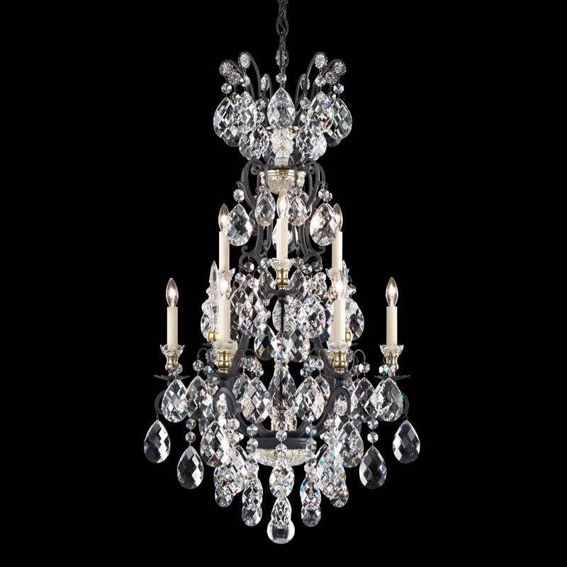 Renaissance 9 - Light Glass Classic / Traditional Chandelier