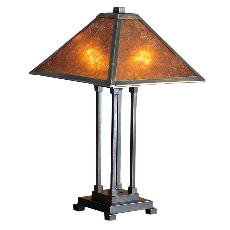 Meyda Tiffany 24" Mahogany Bronze Stained Glass Table Lamp