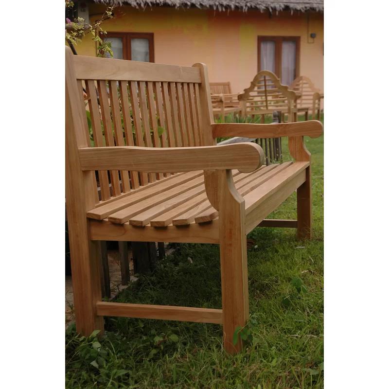 Devonshire Natural Teak 3-Seater Outdoor Bench
