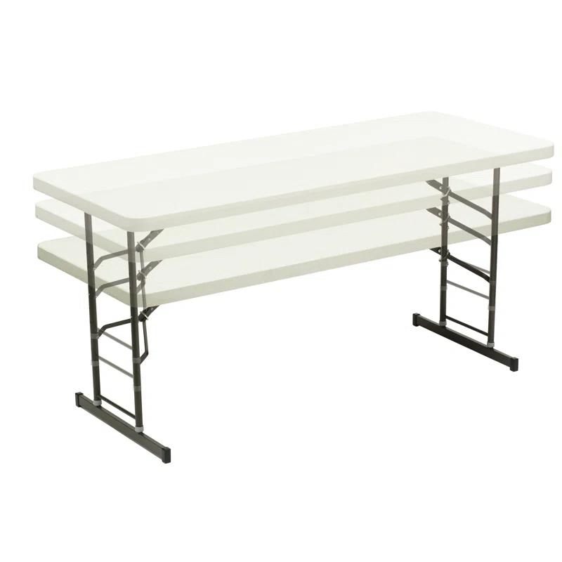 Iceberg Enterprises Iceberg Adjustable Height Folding Table 72'' Rectangular Adjustable Folding Table
