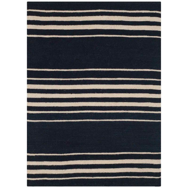Cinder Stripe Handwoven Wool Indoor Accent Rug