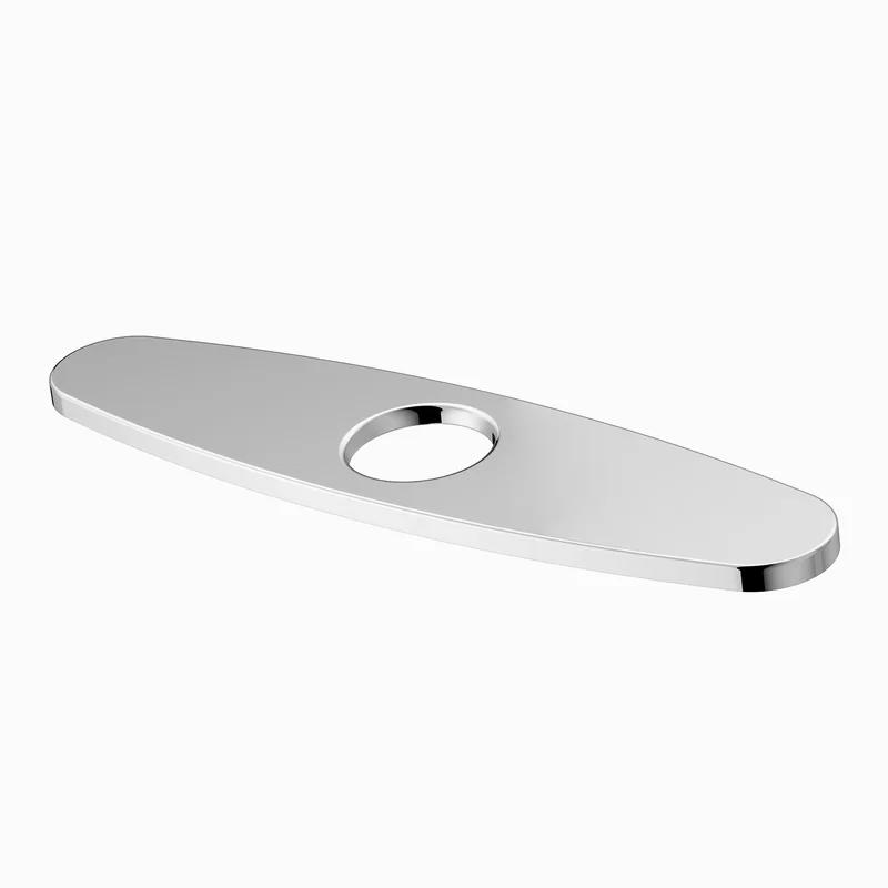 Elegant Chrome 10" Kitchen Faucet Single-Hole Deck Plate