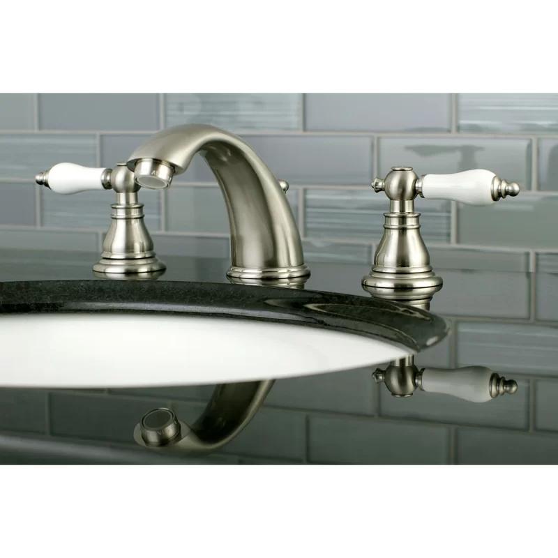 American Patriot Traditional Brushed Nickel Widespread Bathroom Faucet