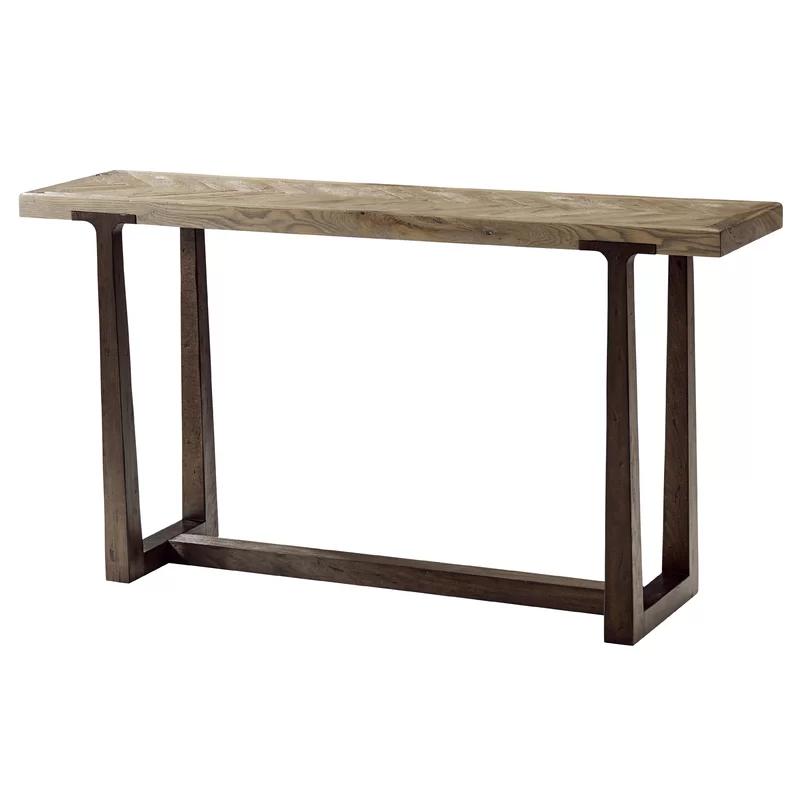 Echoes 60'' Beech and Oak Veneer Console Table with Storage