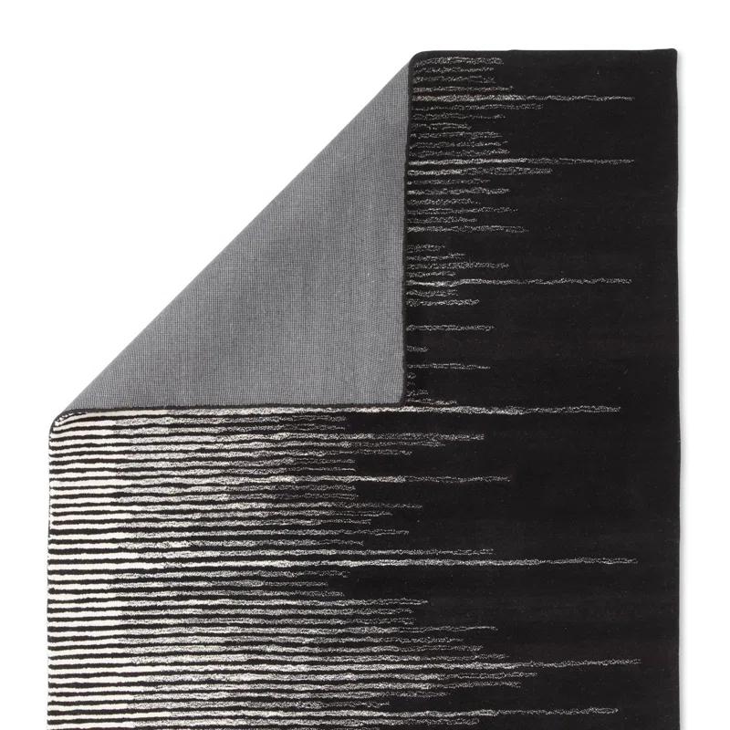 Jaipur Living Soft 9x12 Large Area Rug, Abstract, Black/Cream