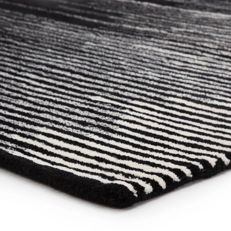 Jaipur Living Soft 9x12 Large Area Rug, Abstract, Black/Cream