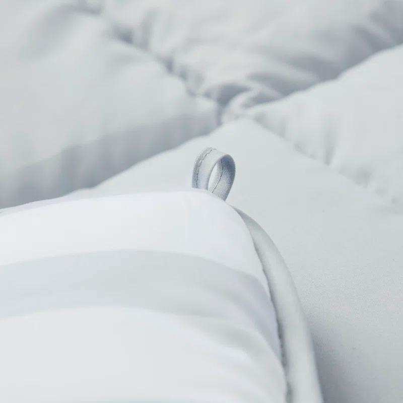 Linenspa Gray/White Microfiber Comforter & Reviews | Wayfair