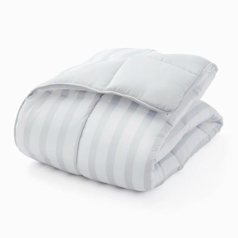 Linenspa Gray/White Microfiber Comforter & Reviews | Wayfair
